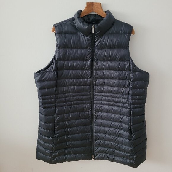 Lands' End Jackets & Blazers - Land's End Women's Navy Blue Down Filled Puffer Vest